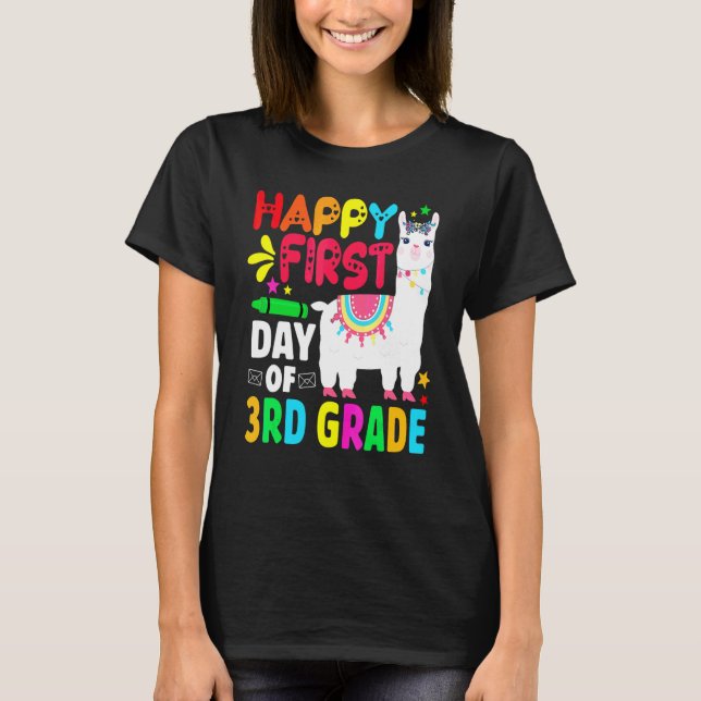 T-shirt Équipe de professeurs de lama mignon de 3e année É (Devant)