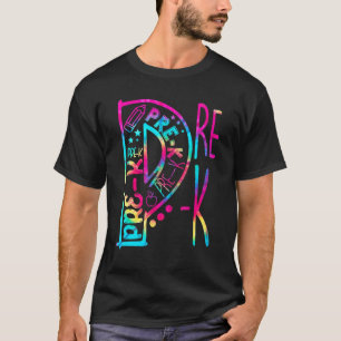 T-shirt Équipe de professeurs de typographie Pré K Teacher