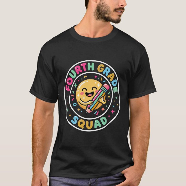 T-shirt Équipe de quatrième année 4e professeur équipage R (Devant)