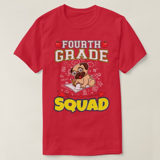 T-shirt Équipe de quatrième année Funny École primaire pri (Design devant)