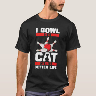 T-shirt Équipe de quilles Bowler Cat Alley Bowling de li