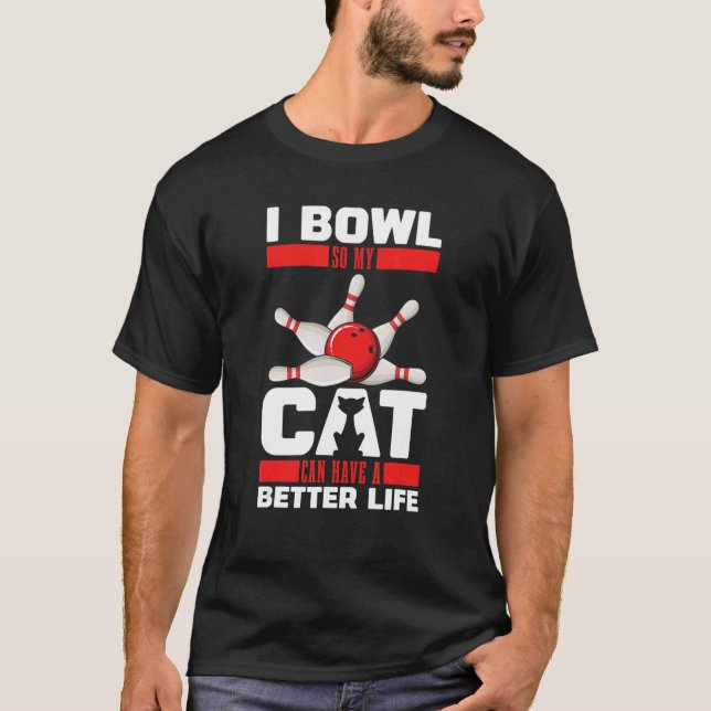 T-shirt Équipe de quilles Bowler Cat Alley   Bowling de li (Devant)