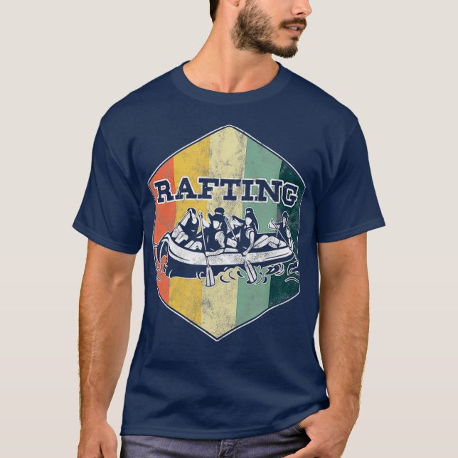 T-shirt Équipe de Rafting Retro Hobby Sports nautiques (Devant)