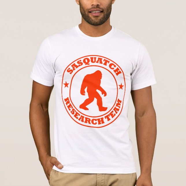 T-shirt ÉQUIPE DE RECHERCHE de SASQUATCH - pro logo rouge (Devant)