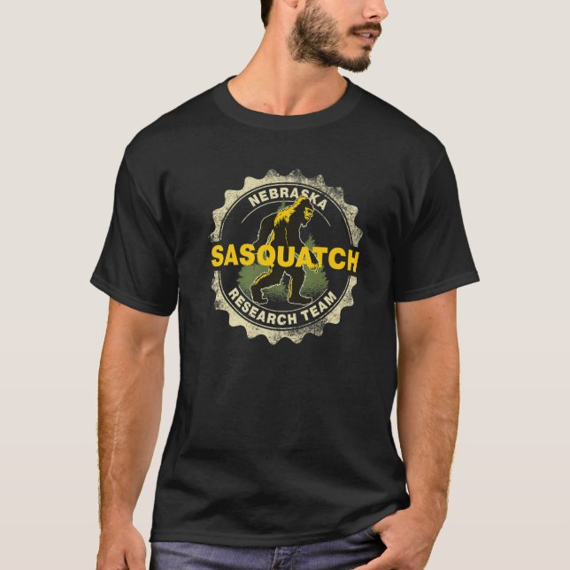 T-shirt Équipe de recherche du Nebraska Sasquatch Bigfoot  (Devant)