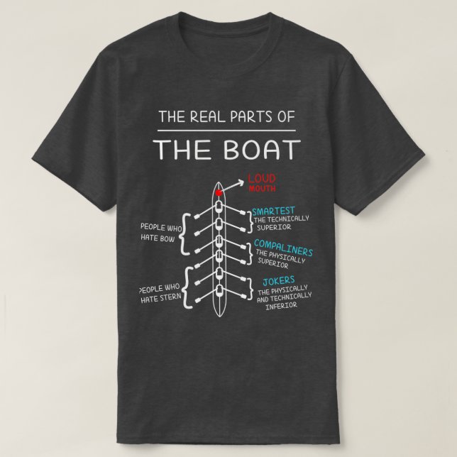 T-shirt Équipe de remorquage Railding Race Boat Coxswap (Design devant)