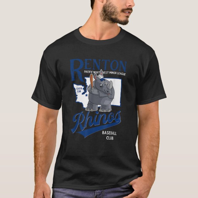 T-shirt Équipe de Renton Rhinos de baseball de ligue mineu (Devant)