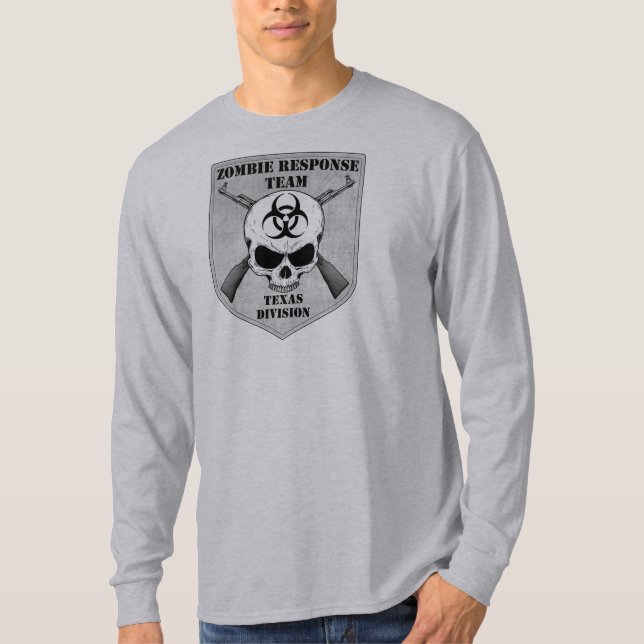 T-shirt Équipe de réponse de zombi : Division du Texas (Devant)