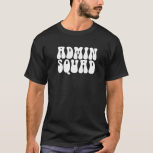 T-shirt Équipe de Rétro Administratif Groovy Secrétaire d'