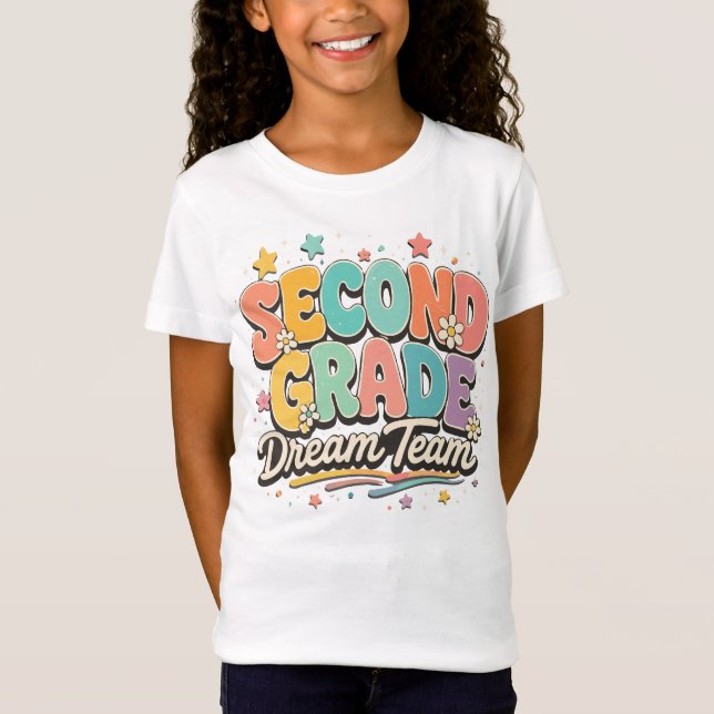 T-Shirt Équipe de rêve de 2e année (Devant)