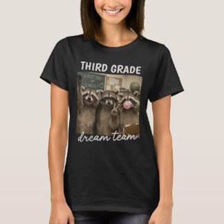 T-shirt Équipe de rêve de ratons laveurs niveau personnali