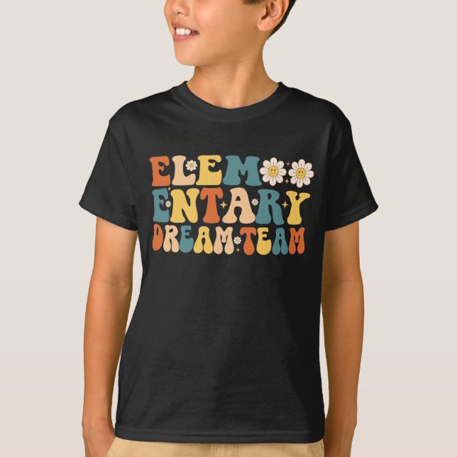 T-shirt Équipe De Rêve Élémentaire Retour À L'École (Devant)