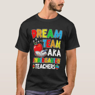 T-shirt Équipe de rêve rétro Enseignants de maternelle Aka