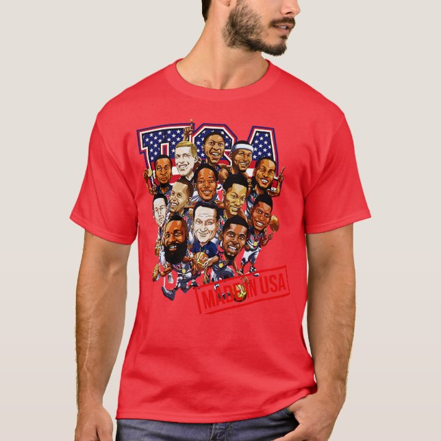 T-shirt Équipe de rêve USA (Devant)