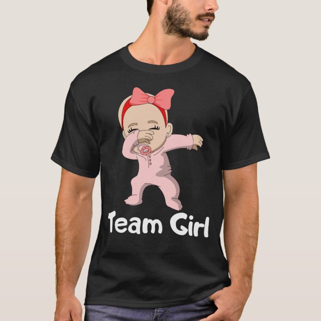 T-shirt Équipe de Reveal de sexe féminin Dabbing Baby (Devant)