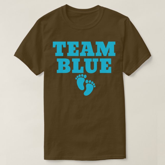 T-shirt Équipe de révélation de genre bleu (Design devant)