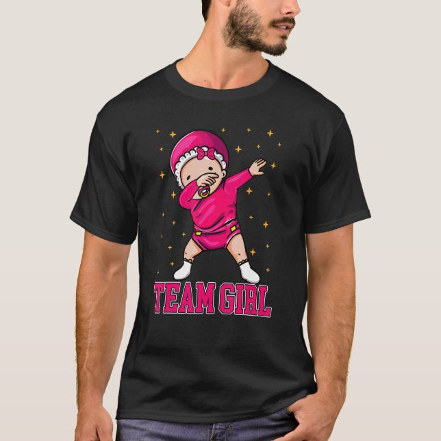 T-shirt Équipe de révélation de genre Fille V cou pour fem (Devant)