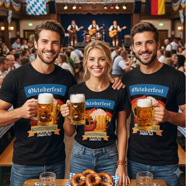 T-shirt Équipe de rigolade Oktoberfest Schitzengiggle Bièr (Créateur téléchargé)