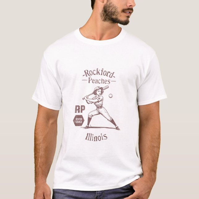T-shirt Équipe de Rockford Peaches (Devant)