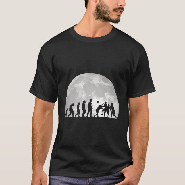 T-shirt Équipe de Rugby Ball Sport Joueur Moon Evolution (Devant)