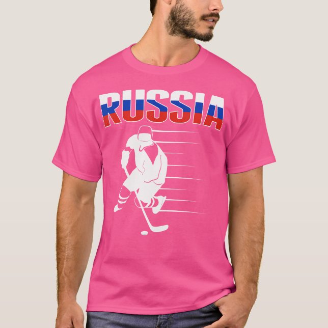 T-shirt Équipe de Russie de hockey sur glace Jersey (Devant)