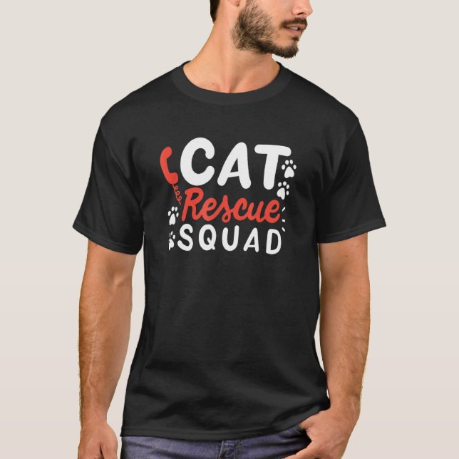 T-shirt Équipe de sauvetage de chats (Devant)