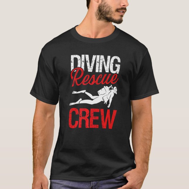 T-shirt Équipe de secours en plongée Plongée de secours pr (Devant)