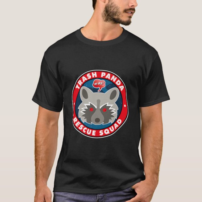 T-shirt Équipe de secours raton laveur Trash Panda (Devant)