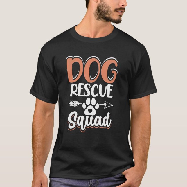 T-shirt Équipe de Secourt de chien (Devant)