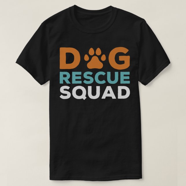 T-shirt Équipe de Secourt de chien, Adoption de chien, Sec (Design devant)
