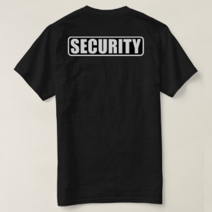 T-shirt Équipe de sécurité d'événement - Avant et arrière