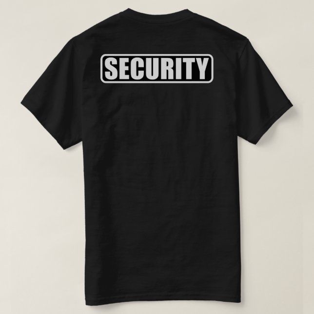 T-shirt Équipe de sécurité d'événement - Avant et arrière (Design dos)