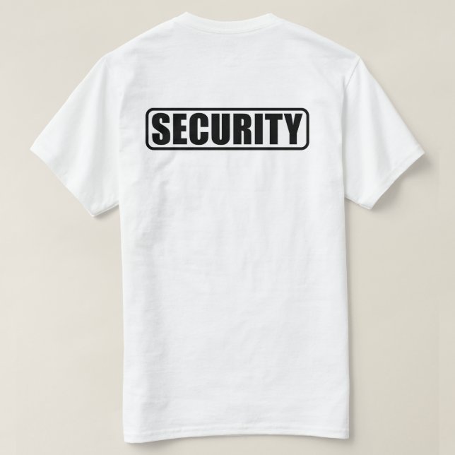 T-shirt Équipe de sécurité d'événement - Avant et arrière (Design dos)
