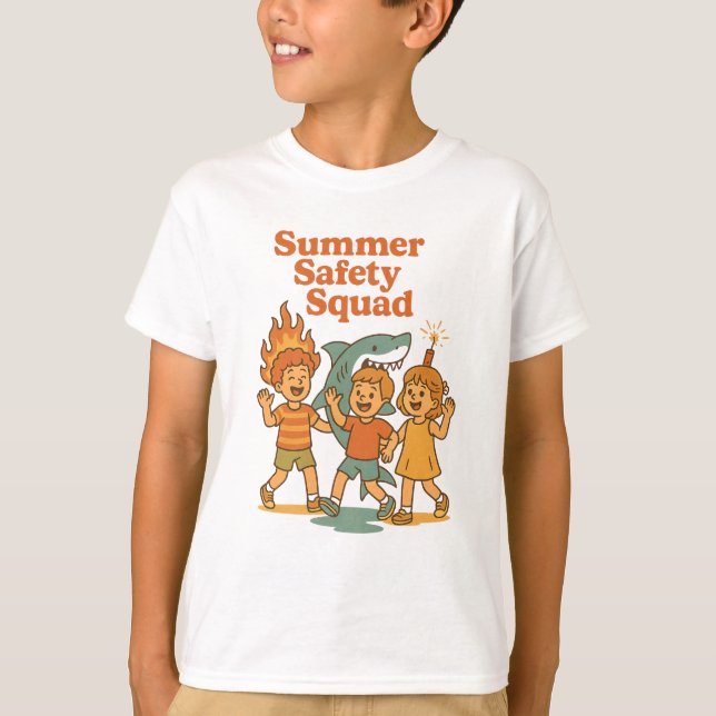 T-shirt Équipe de sécurité estivale drôle (Devant)