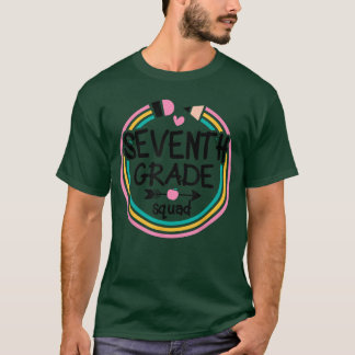T-shirt Équipe de septième année retour à l'école enseigna