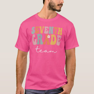 T-shirt Équipe de septième année Rétro Super Premier jour