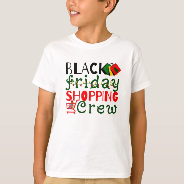 T-shirt Équipe de shopping du vendredi noir (Devant)
