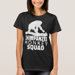 T-shirt Équipe de singe chimpanzé Primates vintag chimpanz