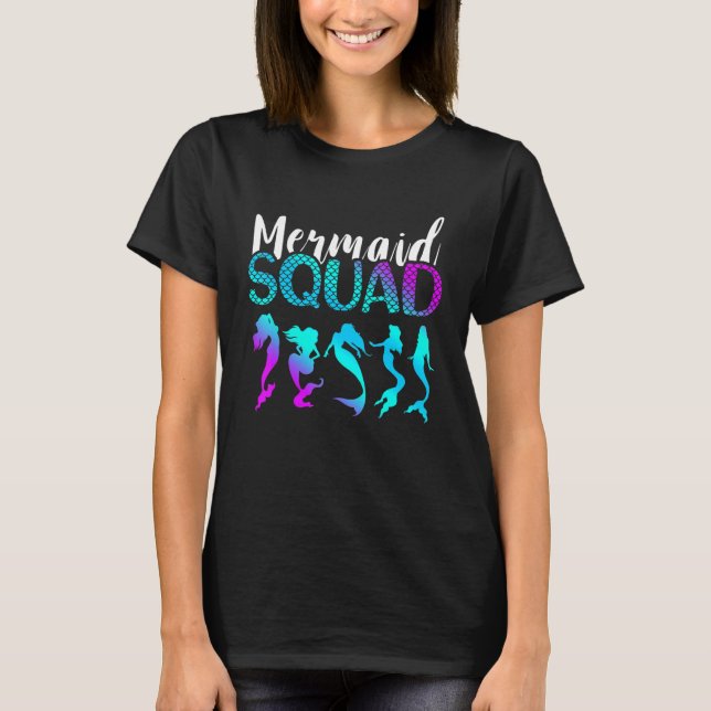 T-shirt Équipe de sirène Aqua Belle Créature Marine C (Devant)