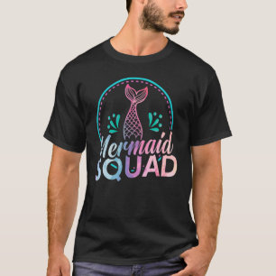 T-shirt Équipe De Sirène De La Famille De Queue De Sirène