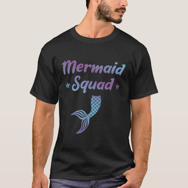 T-shirt Équipe De Sirène Pour La Créature Maritime (Devant)