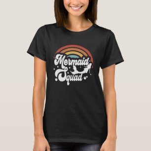 T-shirt Équipe de sirène Super mignonne arc-en-ciel mythiq