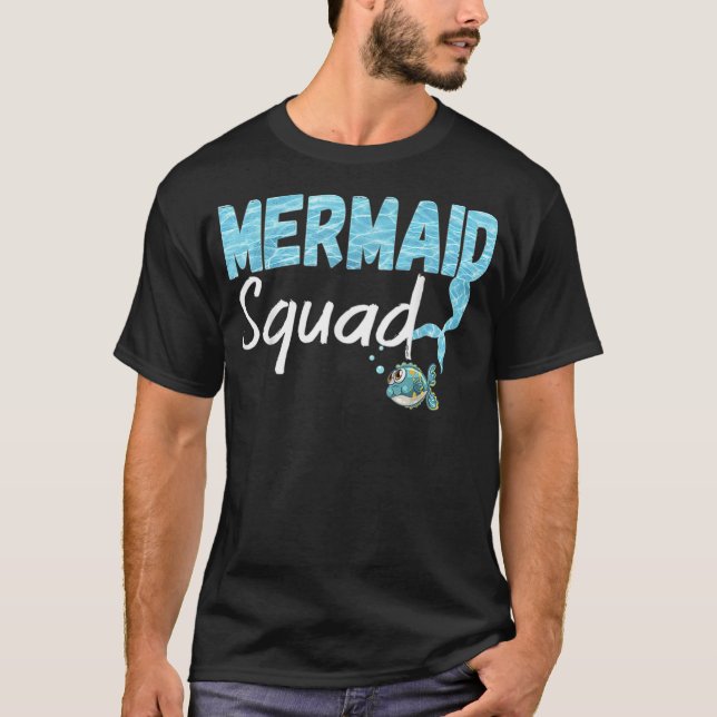 T-shirt Équipe de sirènes Équipe d'anniversaire pour la fê (Devant)