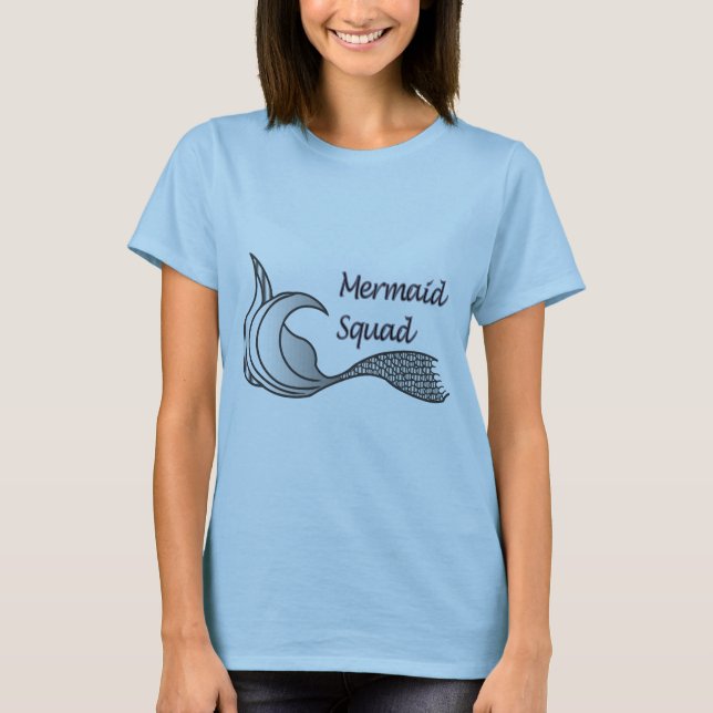 T-shirt Équipe de sirènes gris clair (Devant)