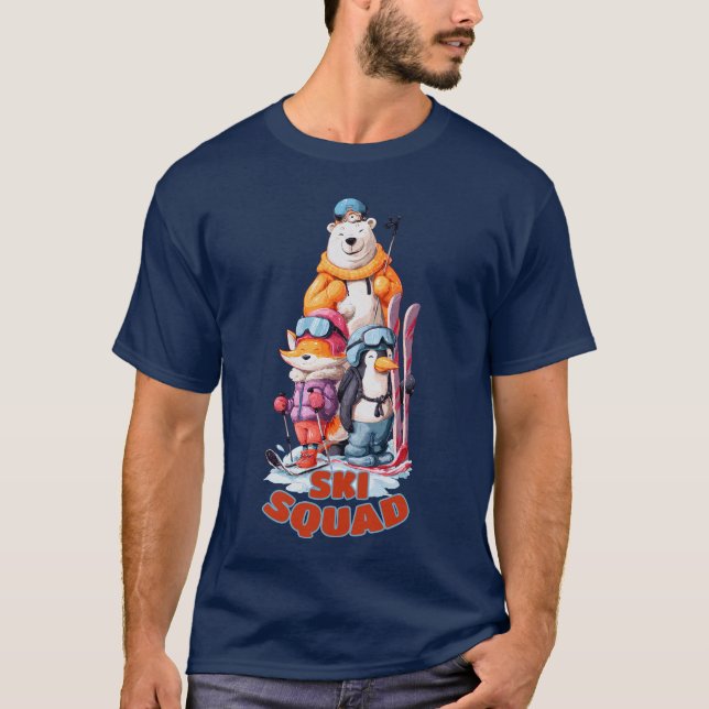 T-shirt Équipe de ski (Devant)