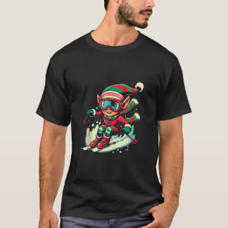 T-shirt Équipe de ski de Noël pour les amateurs de ski Elf