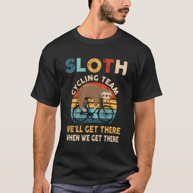 T-shirt Équipe de Sloth Cycling (Devant)