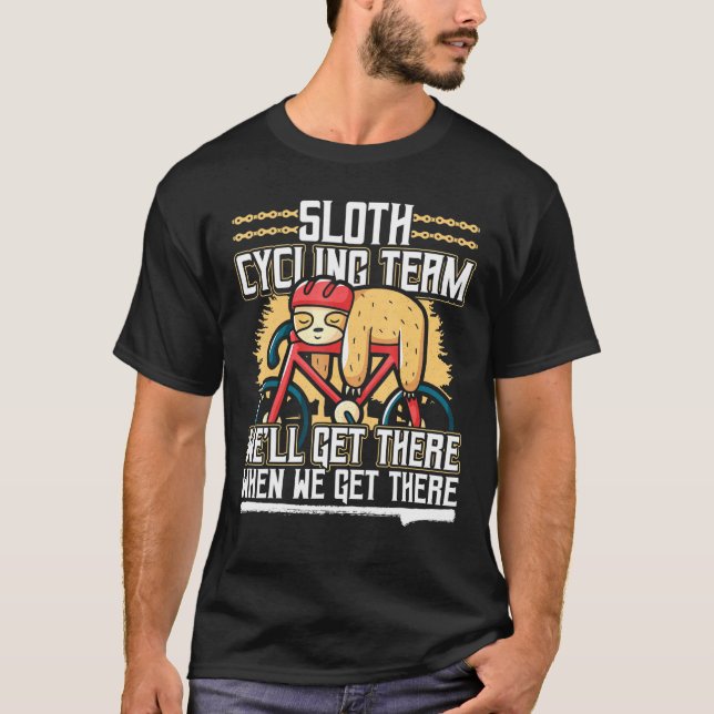 T-shirt Équipe de Sloth Cycling (Devant)