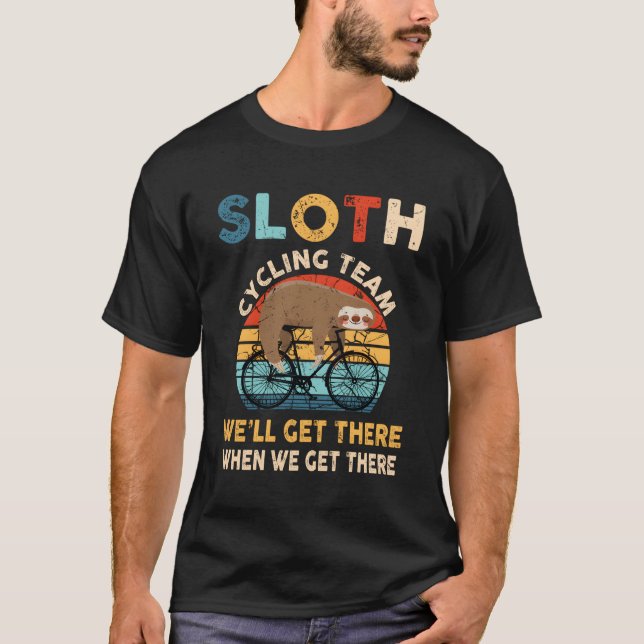 T-shirt Équipe de Sloth Cycling (Devant)