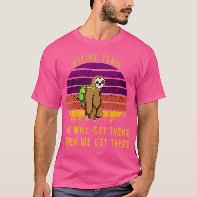 T-shirt Équipe de Sloth Randonnée (Devant)